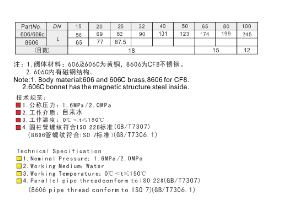 埃美柯閥門(mén)黃銅過(guò)濾器外形鏈接尺寸