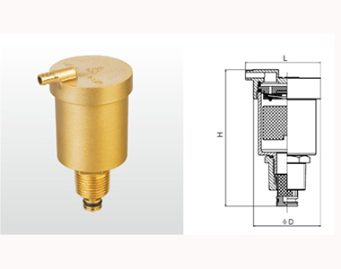 埃美柯黃銅自動排氣閥B725X-16T結(jié)構(gòu)圖