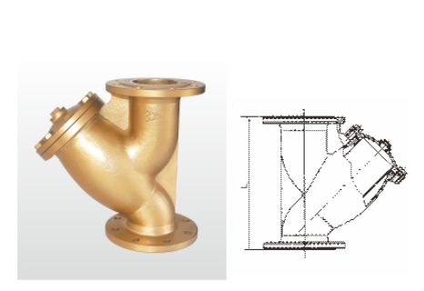 埃美柯黃銅法蘭過濾器結(jié)構(gòu)圖